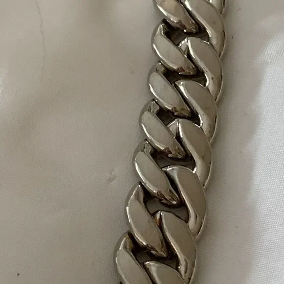 YSL silver chain link belt leaf design - Picture 11 of 14